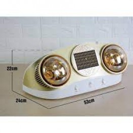 Đèn sưởi nhà tắm Kohn Luxury KU02PG 2 bóng mạ vàng