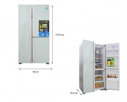 Tủ lạnh Hitachi Inverter 600 lít R-FM800PGV2(GS)