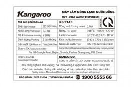 Cây nước nóng lạnh Kangaroo KG31A3