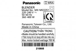 Máy xay sinh tố Panasonic MX-MG5351WRA