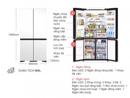 Tủ lạnh Hitachi Inverter 569 lít R-WB640VGV0X MGW
